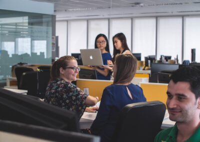 business meetings in an office